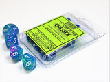 Waterlily / White: Festive d10 Dice Set (10's) CHX 27346