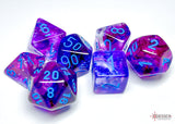 Nebula Nocturnal/Blue Luminary Polyhedral 7-Dice Set CHX 27557