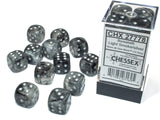 Light Smoke / Silver Lumiary: Borealis 12d6 16mm Dice Block CHX 27778