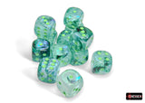 Borealis Kelp/Light Green Luminary 16mm d6 Dice Block (12 dice) CHX 27795
