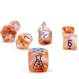 Lab Dice 5 Borealis: Poly Rose Gold/Light Blue Luminary 7-Die Set CHX 30045