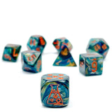 Lab Dice 5 Lustrous: Poly Alpestris/Orange 7-Die Set CHX 30049