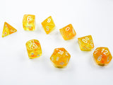 Canary / White Luminary: Borealis Polyhedral Die Set (7's - with bonus die) CHX 30053