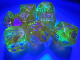 Canary / White Luminary: Borealis Polyhedral Die Set (7's - with bonus die) CHX 30053