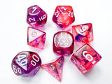 Black Light Special / White: Nebula Polyhedral Die Set (7's - with bonus die) CHX 30057