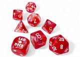 Lab Dice 9 Borealis: Poly Passion/white Luminary 7-Die Set CHX 30070