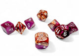 Lab Dice 9 Gemini: Poly Copper-Purple/White 7-Die Set CHX 30071