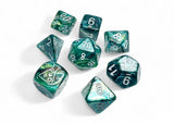 Lab Dice 9 Lustrous: Poly Neptune/Grey 7-Die Set CHX 30072