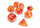 Lab Dice 9 Nebula: Poly Molten/White 7-Die Set (with bonus die) CHX 30073
