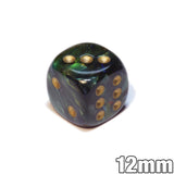 Jade / Gold: Scarab 12mm d6 CHX DC1205