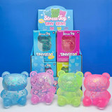 CANDYTIDE Glow-in-the-Dark Tiny Bear Squishy Stress Relief Toy, Soft Squeeze Fidget Toy