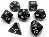 Black Opaque Dice - 7 Piece Set ERD 35