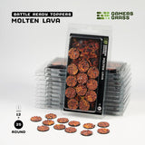 Battle Ready Toppers: Molten Lava- Round 25mm (x12)