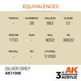 3Gen Acrylics: Silver Grey - Standard LTG AK-11006