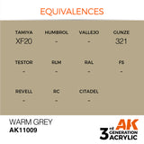 3Gen Acrylics: Warm Grey - Standard LTG AK-11009