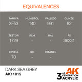 3Gen Acrylics: Dark Sea Grey - Standard LTG AK-11015