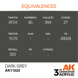 3Gen Acrylics: Dark Grey - Standard LTG AK-11022