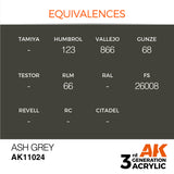 3Gen Acrylics: Ash Grey - Standard LTG AK-11024