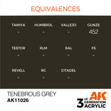 3Gen Acrylics: Tenebrous Grey - Standard LTG AK-11026
