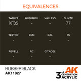 3Gen Acrylics: Rubber Black - Standard LTG AK-11027