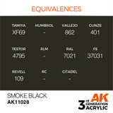 3Gen Acrylics: Smoke Black - Standard LTG AK-11028