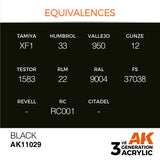 3Gen Acrylics: Black - Intense LTG AK-11029