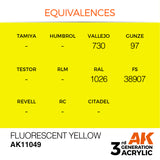 3Gen Acrylics: Fluorescent Yellow - Standrard LTG AK-11049