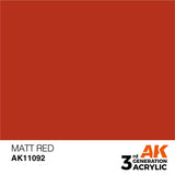 3Gen Acrylics: Matt Red - Standard LTG AK-11092