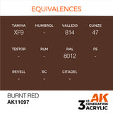 3Gen Acrylics: Burnt Red - Standard LTG AK-11097