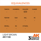 3Gen Acrylics: Light Brown LTG AK-11100