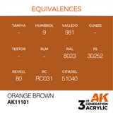 3Gen Acrylics: Orange Brown - Standard LTG AK-11101