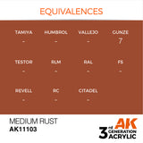 3Gen Acrylics: Medium Rust - Standard LTG AK-11103