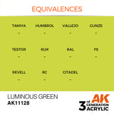 3Gen Acrylics: Luminous Green - Standard LTG AK-11128