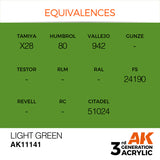 3Gen Acrylics: Light Green - Standard LTG AK-11141