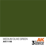3Gen Acrylics: Medium Olive Green - Standard LTG AK-11148