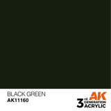 3Gen Acrylics: Black Green - Standard LTG AK-11160