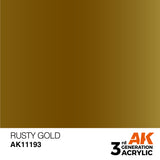 3Gen Acrylics: Rusty Gold - Metallic LTG AK-11193