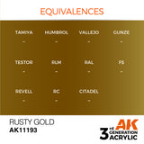 3Gen Acrylics: Rusty Gold - Metallic LTG AK-11193
