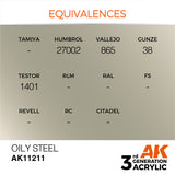 3Gen Acrylics: Oily Steel - Metallic LTG AK-11211