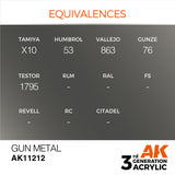 3Gen Acrylics: Gun Metal - Metallic LTG AK-11212