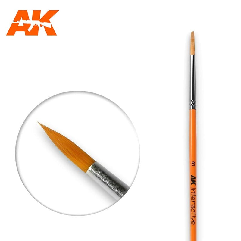 Round Brush 8 - Synthetic LTG AK-607