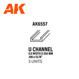 U Channel - 5.0 Width x 350mm x 3 Units LTG AK-6557