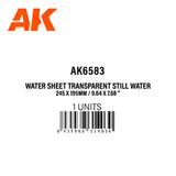 Textured Acrylic Sheet - Transparent Still Water - 245 x 195mm x 1 Unit LTG AK-6583