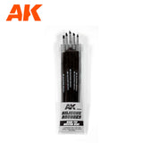 Silicone Brushes Hard Tip Medium (5 Silicone Pencils) LTG AK-9088
