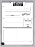 Transformers RPG: Character Sheet Journal RGS 01101