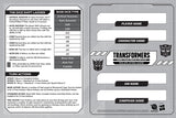 Transformers RPG: Character Sheet Journal RGS 01101