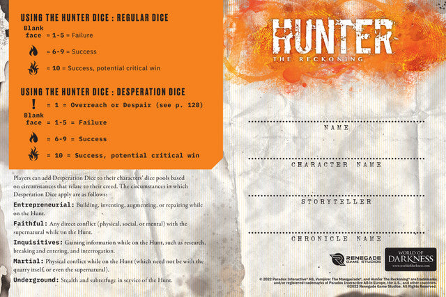 Hunter The Reckoning RPG Lines drawn in Blood (Inglés) | Dungeon Marvels Hunter The Reckoning RPG Lines drawn in Blood (Inglés) | Dungeon Marvels