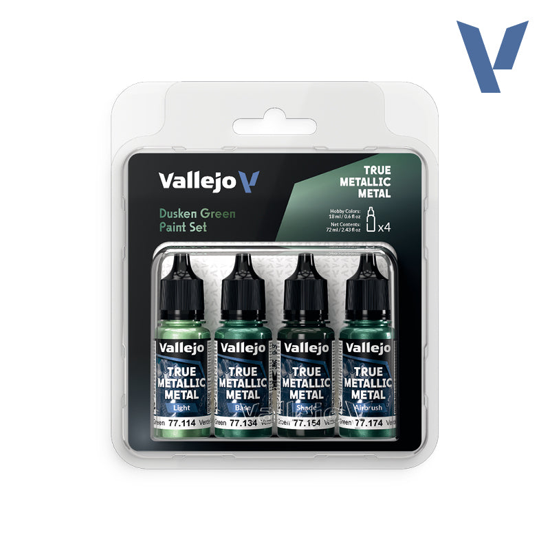 True Metallic Metal: Dusken Green Paint Set (18ml) VAL 77257