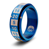 CritSucess d20 ring Blue size 8