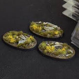 Gamers Grass Battle Ready Bases - Highland - Oval 75mm (x3)